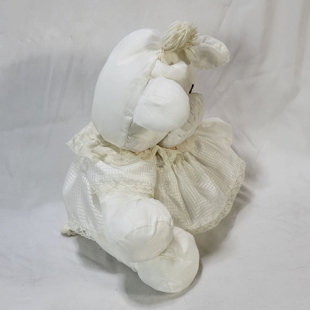 Vintage 1986 Fisher Price Puffalump White Cow Lace & Pink Hearts Dress 8001 - Picture 4 of 10